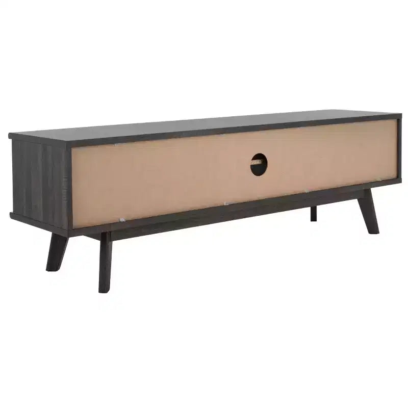 Meuble TV 2 portes 2 étagères – Console TV avec gestion des câbles