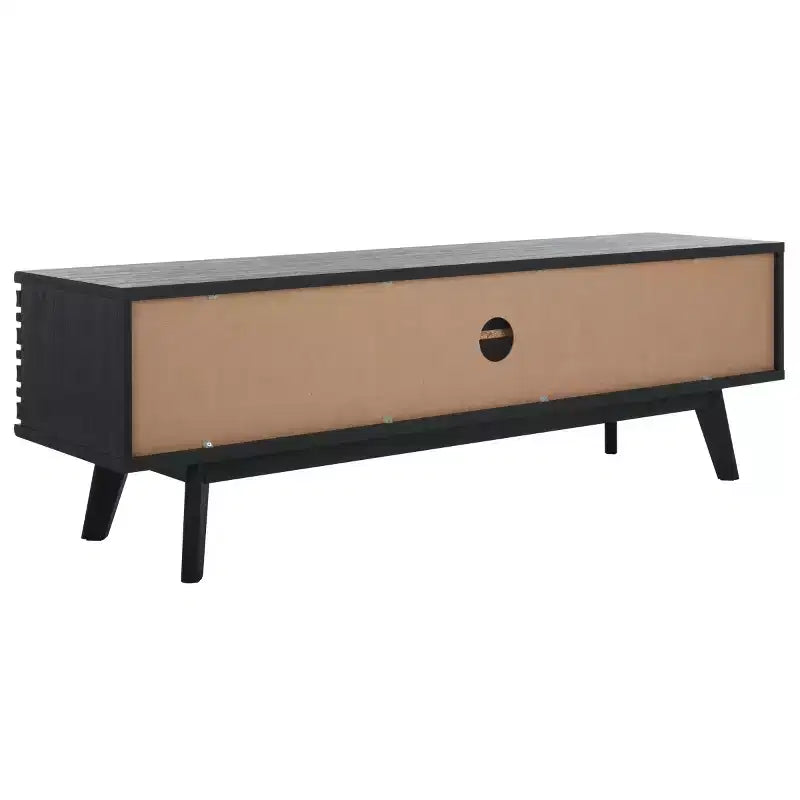 Meuble TV 2 portes 2 étagères – Console TV avec gestion des câbles