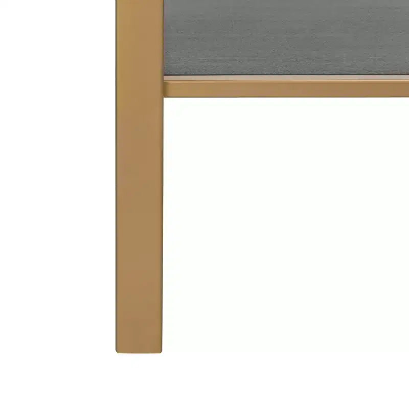Bibliothèque étagère échelle à 4 niveaux avec tiroir - Or et gris